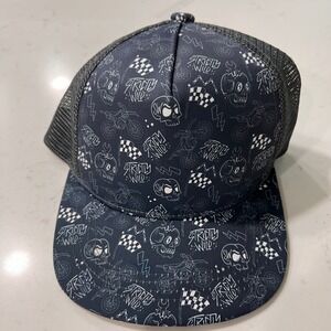 Strictly Wild Kids Trucker Hat Skull Dirt Bike Snapback Mesh Cap Navy Black